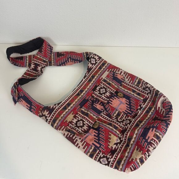 Boho Tapestry Cross Body Fabric Bag - Picture 1 of 10